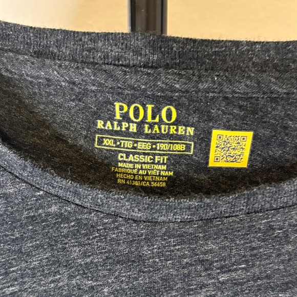 Polo Ralph Lauren Charcoal, Gray Crewneck T-Shirt Classic Pony Logo Men’s XXL - Picture 2 of 7
